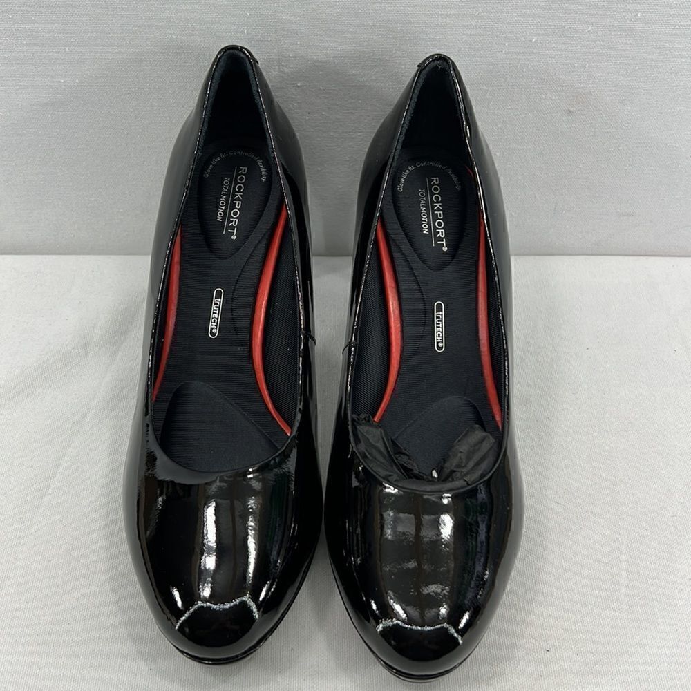 Rockport Total Motion Leah Pumps- Black Patent Leather- Size 9W- NIB - Picture 2 of 7